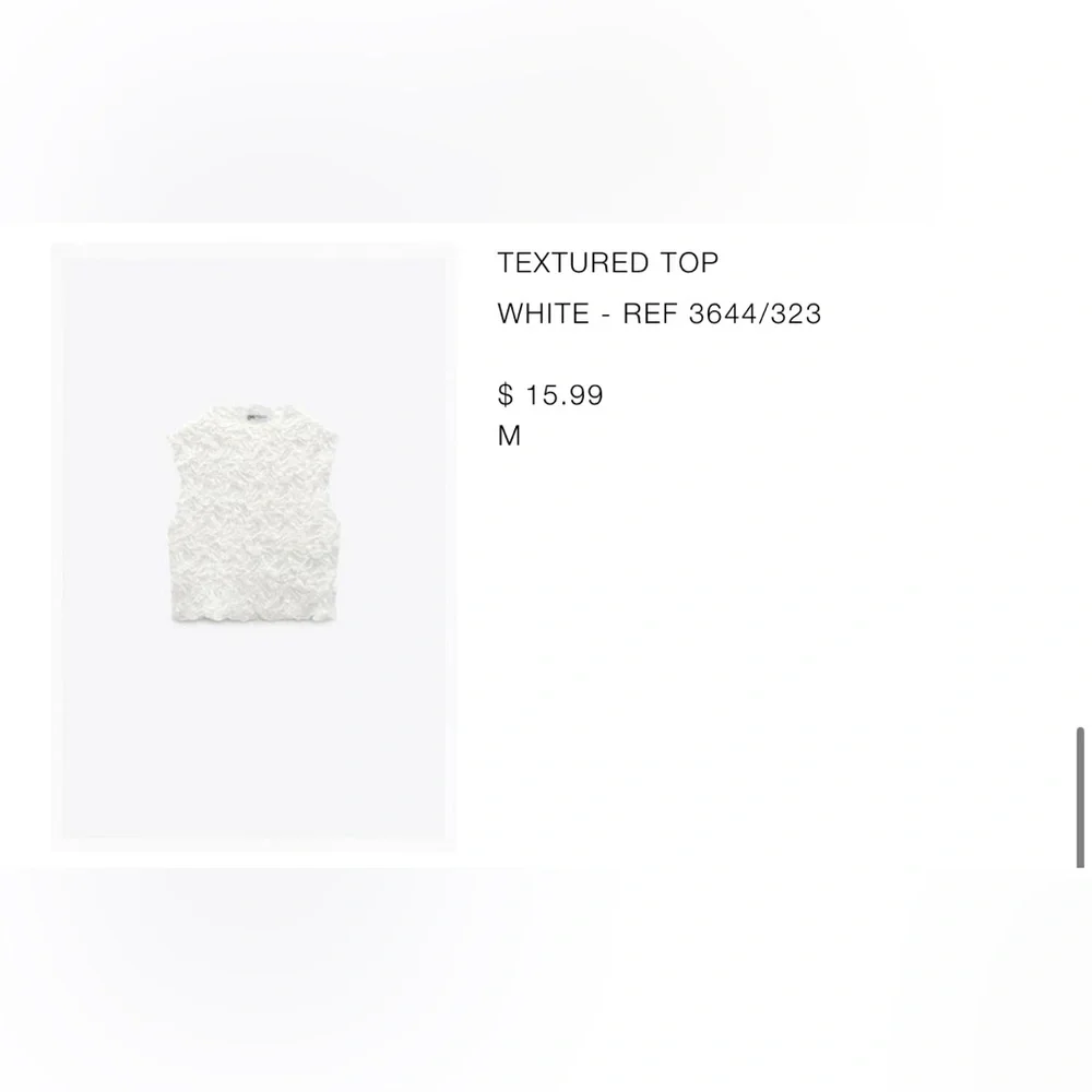 Textured White Top - Picture 2 of 3